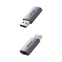 UGREEN USB Audio Adapter: USB to 3.5mm Jack External Sound Card for PC, Laptop - Silver