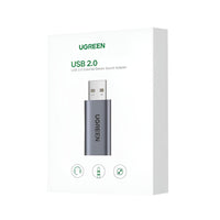 UGREEN USB Audio Adapter: USB to 3.5mm Jack External Sound Card for PC, Laptop - Silver