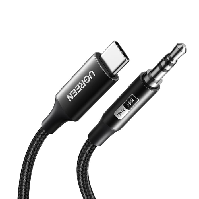 UGREEN USB Type-C to 3.5mm AUX Audio Cable 1M - Black-CM450-55734