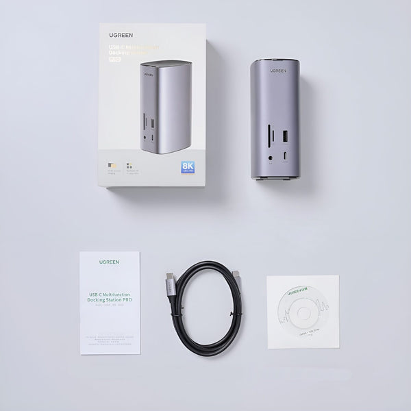 UGREEN Revodok Pro 12-in-1 USB-C Docking Station: Triple Display, 8K, 4K, Accessories Included - Boost Your Productivity!