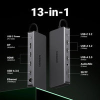 UGREEN CM681 Revodok Pro 13-in-1 USB Type-C HDMI and DisplayPort Docking Station-CM681-15978