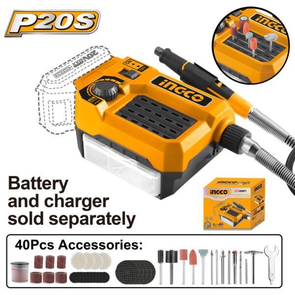 INGCO 20V MINI GRINDER - CMGLI2001