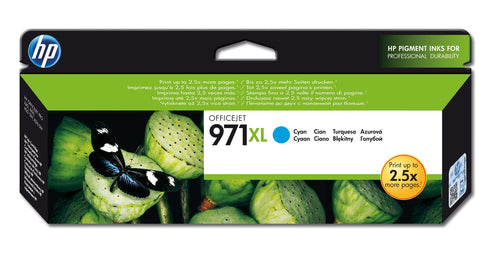 HP 971XL Cyan OfficeJet Ink Cartridge-CN626AE