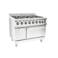 Anvil 6 Burner Gas Stove with Electric Oven COA4006 - Commercial Kitchen Equipment