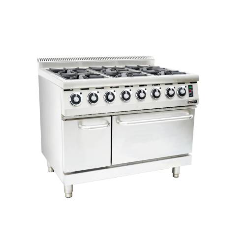 Anvil 6 Burner Gas Stove with Electric Oven COA4006 - Commercial Kitchen Equipment