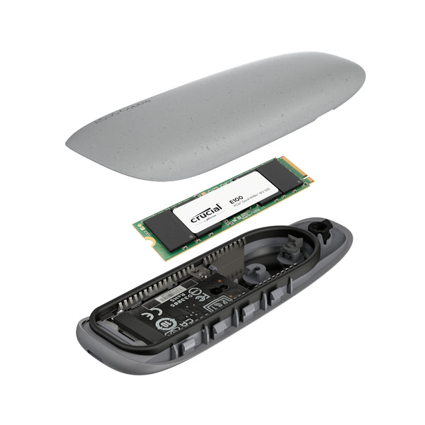 Asus Cobble M.2 SSD Type-C Enclosure and Crucial E100 1TB NVMe Bundle - Grey-COBBLE-1TB-BUNDLE-G