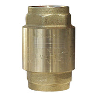 Brass Non-Return Check Valve, 1 Inch Inline BSP Female/Female - Italian Made Quality