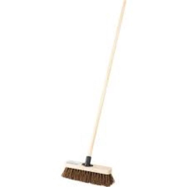 Cotswold 12" STIFF BASSINE BROOM WITH 48"WOODEN HANDLE