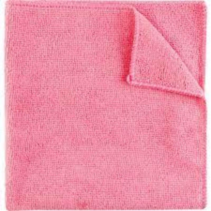 Pink Microfibre Cloth 40x40cm Premium Cleaning Cloth - Reddish/Pink All-Purpose Cleaning Towel