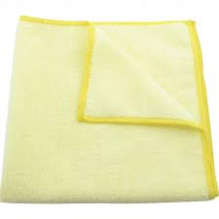 CROMWELL Yellow Microfiber Cloth - 40x40cm, 56g - Premium Cleaning Cloth for Cars, Home & Office - High Absorbency, Lint Free