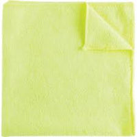 Cromwell Yellow Microfiber Cloth 40x40cm - Economy Cleaning Cloth, Folded Corner