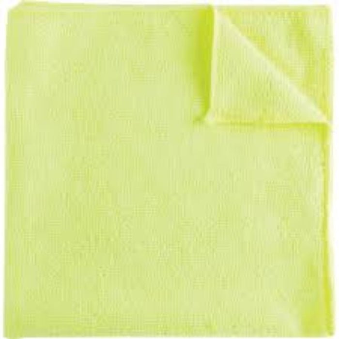 Cromwell Yellow Microfiber Cloth 40x40cm - Economy Cleaning Cloth, Folded Corner