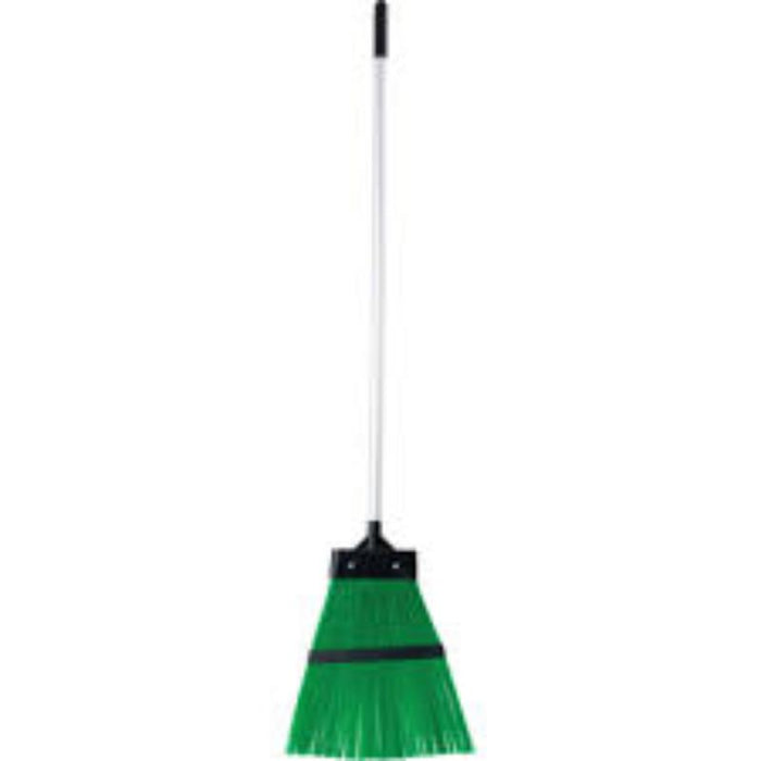 CROMWELL Green Poly Yard Broom with Aluminum Handle - Outdoor Cleaning, Garden Tool, Durable Broom - COT9078010K