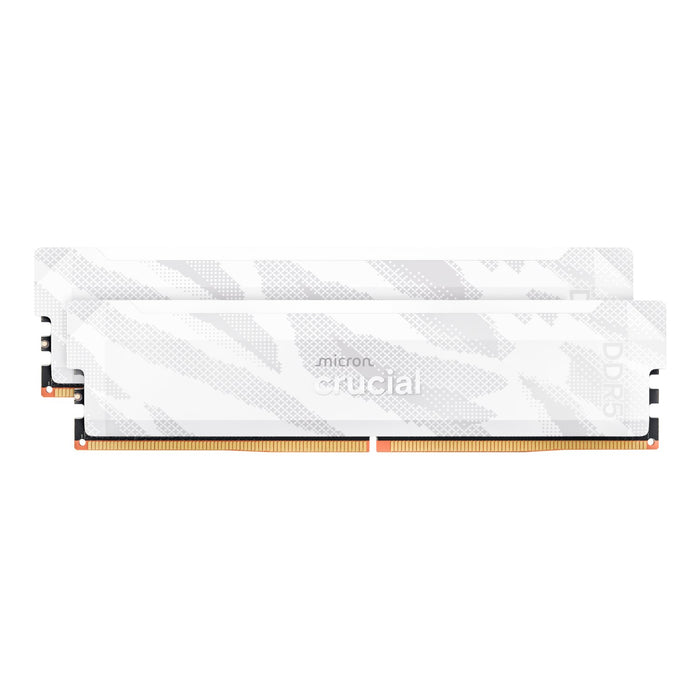 Crucial Pro Overclocking DDR5-6400 32GB Desktop Gaming Memory Kit (16GB x 2) – White