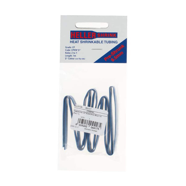 HELLER SHRINK CP 9.5/4.8mm Blue Heat Shrink Tubing - Electrical Insulation, Wire Protection, DIY Supplies