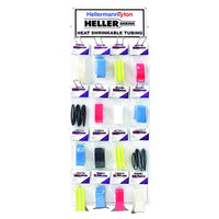 HellermannTyton heat shrink tubing display at chavda.com. Assorted colors electrical insulation and cable protection.