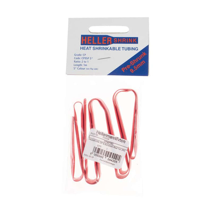 Heller Shrink Red Heat Shrink Tubing 9.5/4.8mm 1m, wiring insulation