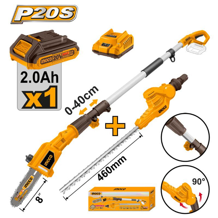 INGCO 20V GARDEN SAW POLE KIT CPTS201681
