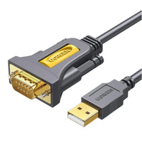 UGREEN USB 2.0 to RS-232 Serial Adapter Cable (USB-A Male to DB9 Male)-Black-CR104-20222
