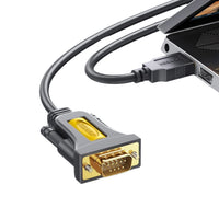 UGREEN USB 2.0 to RS-232 Serial Adapter Cable (USB-A Male to DB9 Male)-Black-CR104-20222
