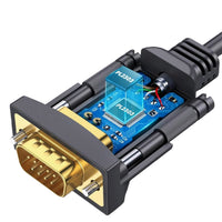 UGREEN USB 2.0 to RS-232 Serial Adapter Cable (USB-A Male to DB9 Male)-Black-CR104-20222