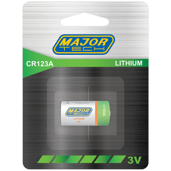 Major Tech Lithium 3V CR123 Battery (1pc) CR123A-BP1R