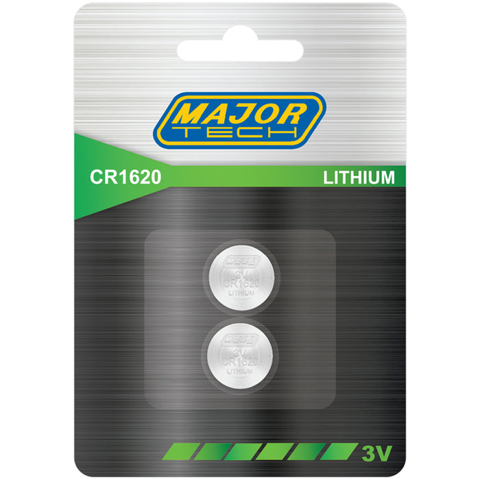 Major Tech Button Cells | CR1620-BP2 - image 1