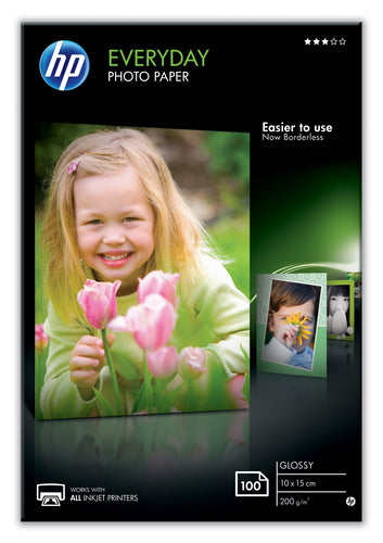 HP Everyday Photo Paper 10X15 Glossy 100 Sheets-CR757A