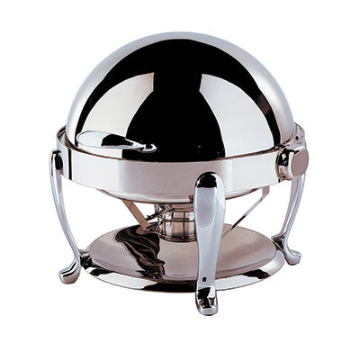 TIGER Chafing Dish Euri Round Roll Top 18/10 S/Steel 515Mm X 497Mm X 468Mm 6.5Lt - CRE0001