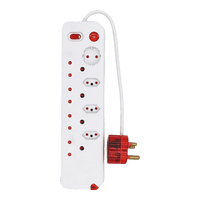 CRE016 - MULTIPLUG 8WAY S/SWITCH SURGE WHITE
