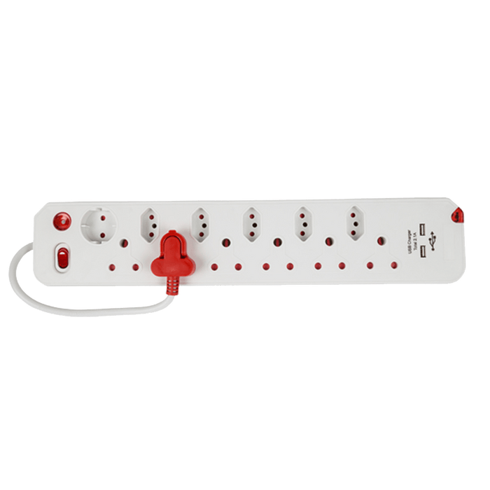 CRE026 - MULTIPLUG 12WAY SURGE +2USB E/MATE