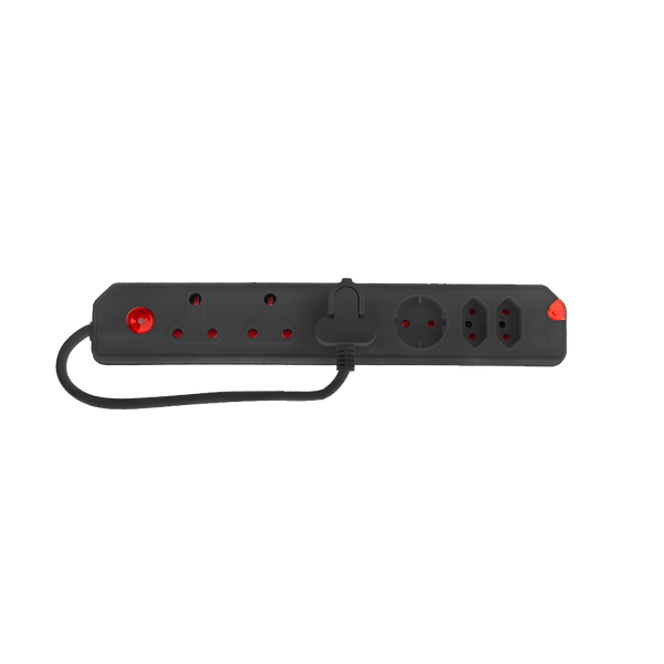 Multiplug 6 Way 3 X16 A2 X5 A1 Xsch Black Cre034 Blk