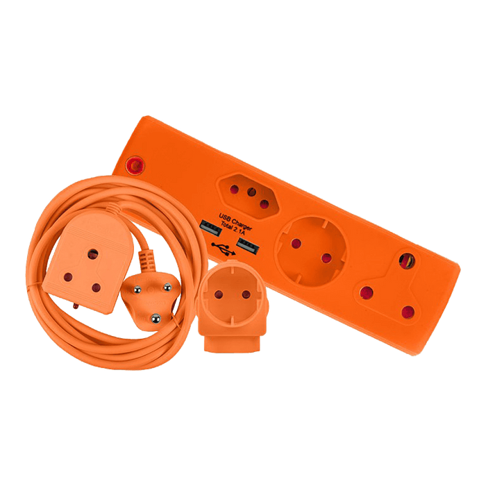 CRE040 - COMBOPACK 3M LEAD+USB,SCHUCKO ORANGE