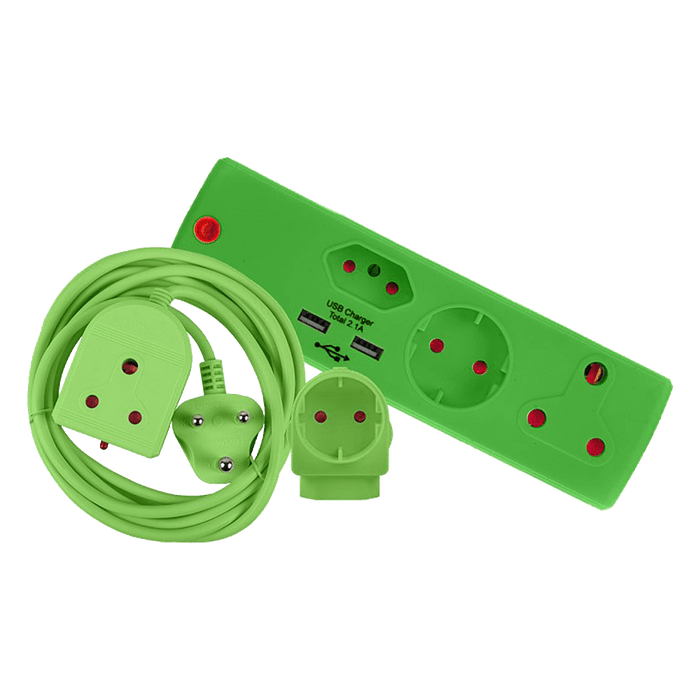 CRE041 - COMBOPACK 3M LEAD+USB,SCHUCKO GREEN