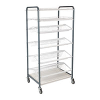 Crockery Rack Mobile - Global - 1130mm Freestanding Dish Rack, Powder-Coated Steel - Restaurant Storage
