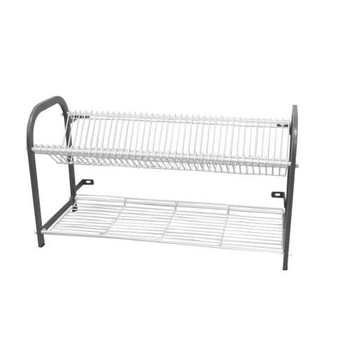 GLOBAL Crockery Rack Wall Mounted 3 Shelf - 1105Mm - 106 Large Plates + Cup Shelf - CRW2105