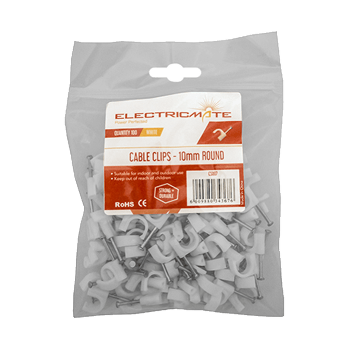 CS007 - CABLE SADDLE ROUND 10MM P/100  E/MATE