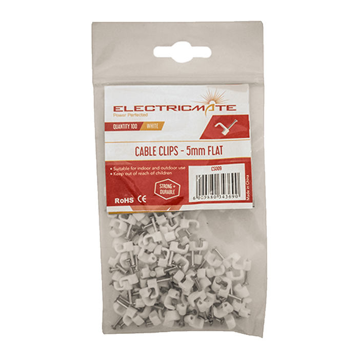 CS009 - CABLE SADDLE FLAT  5.0MM P/100  E/MATE