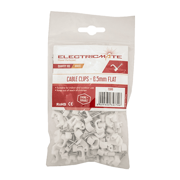 Cable Saddle Flat 8.5 Mm P/100 E/Mate Cs010