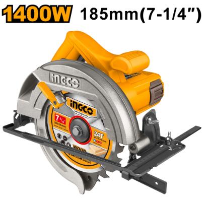 INGCO Circular Saw 1400W 185mm (7-1/4 Inch) - High-Powered Wood Cutting Tool