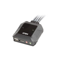 ATEN USB 2-PORT DISPLAYPORT CABLE WITH REMOTE PORT SELECTOR KVM SWITCH,CS22DP