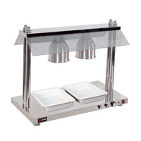SALVADORE Heated Food Display Station  - 2 Light - With Heated Base - CSS2001