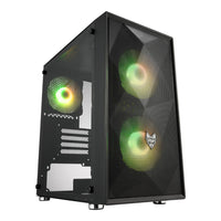 FSP CST130A Micro-ATX Gaming Chassis PC Case - Black with RGB Fans