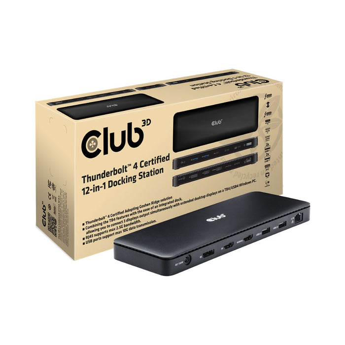 THUNDERBOLT 4CERTIFIED 12IN1 DOCKING STATION - CSV-1582-CLUB3D