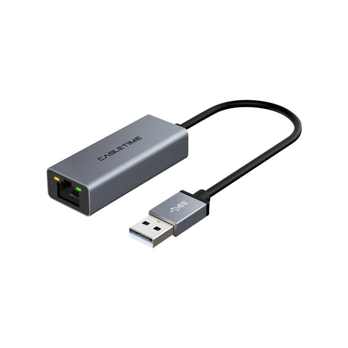 CABLETIME CB52G 0.15M USB2.0 TO 10/100M ETHERNET ADAPTER (CT-AML100-AG) - CT-AML100-AG-0.15M