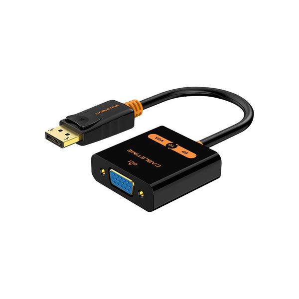 CABLETIME CP25B 20CM 1080P @60HZ DISPLAYPORT TO VGA ADAPTER (CT-AV586-03G-B0.2) - CT-AV586-03G-B0.2