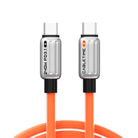CABLETIME CU04L 2M USB2.0 TYPE-C 240W PD CHARGE AND SYNC CABLE WITH E-MARKER CHIP - ORANGE (CT-CM240-ZS02) - CT-CM240-ZS02