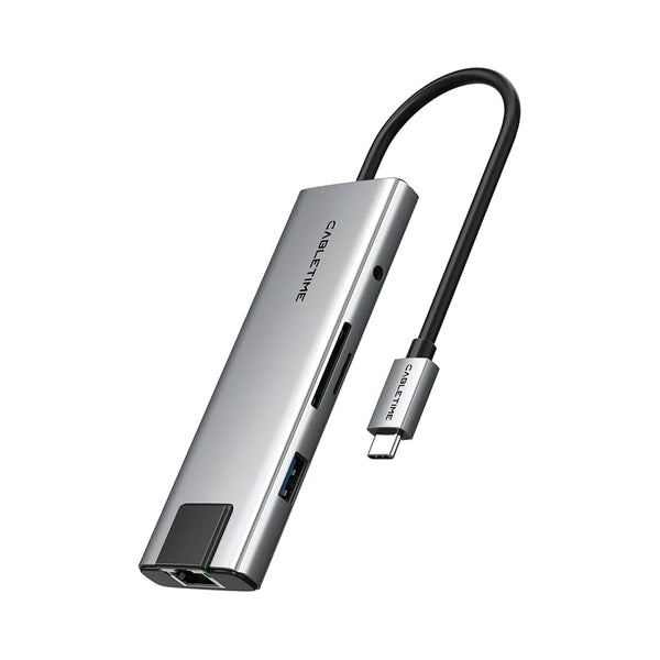 CT - 0.15M 9IN1 USB-C HUB 4K/30HZ,USB,PD,ETH,SD/TF - CT-HBP3-AG9-0.15M
