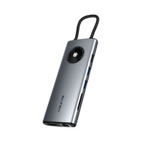 CABLETIME CB90G LENS SERIES 12-IN-1 USB3.0 TYPE-C 4K @30HZ PORT REPLICATOR WITH MST (CT-HUBL1-AG) - CT-HUBL1-AG