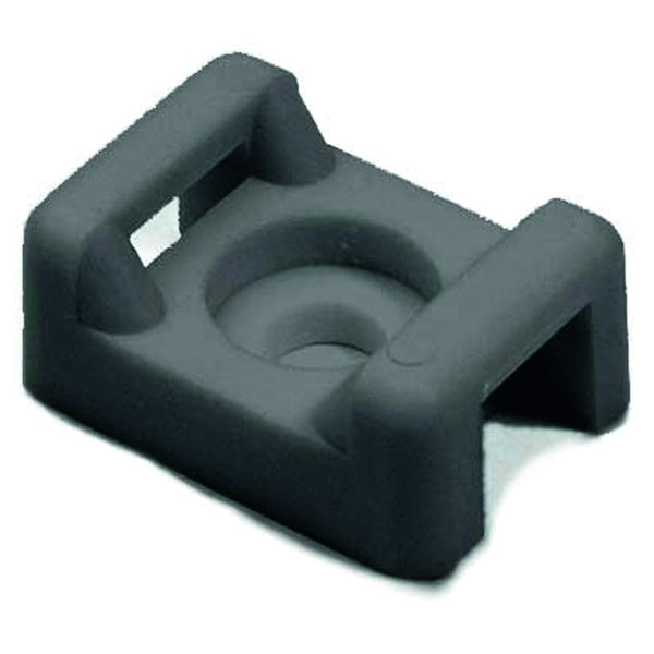 Cable Tie Mount Curved Design 21.8 x 15.5mm BK - Black Wire Organizer - Chavda.com